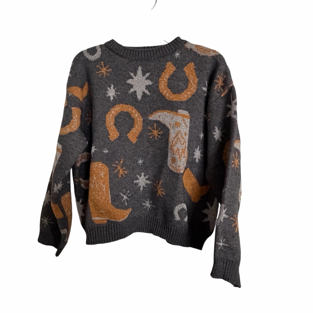 SundayUp Western-Inspired Charcoal Sweater - S
